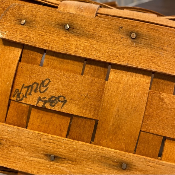 Vintage Longaberger Woven Boho Natural Basket 1989 - Picture 9 of 9